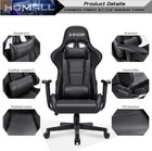 Homall S-Racer Carbon Fiber Style Gaming Chair Black PU Leather Adjustable Seat — photo 9