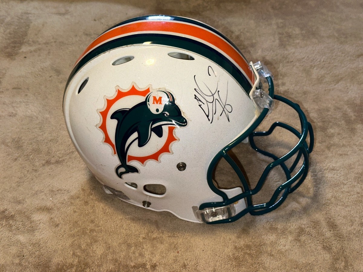 Miami Dolphins Game Used Riddell Revolution Helmet - Signed Chad