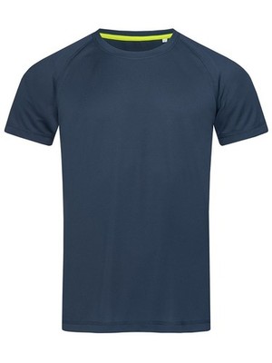 STEDMAN T-Shirt ACTIVE 140 RAGLAN Herren Polyester Kurzarm MARINA BLUE