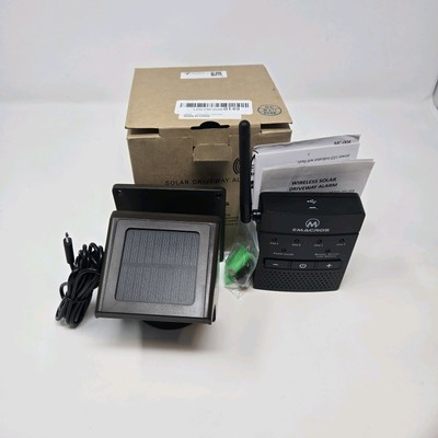 eMACROS 30 Feet Long Range Solar Wireless Driveway Alarm Outdoor Weather Resist