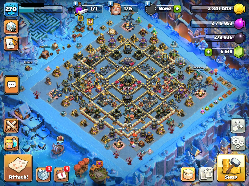 TH17 MAXED DEFENSE, LAB & HEROES 100-100-90-75-50 🔥24 Equipment Maxed 💎6K Gems - Image 2 of 4