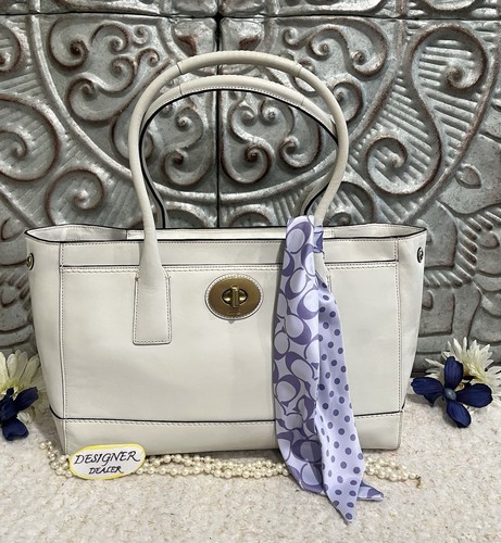 Autentica borsa a tracolla Coach Madeline in pelle bianca avorio 11554 ottime condizioni! - Foto 6 di 11