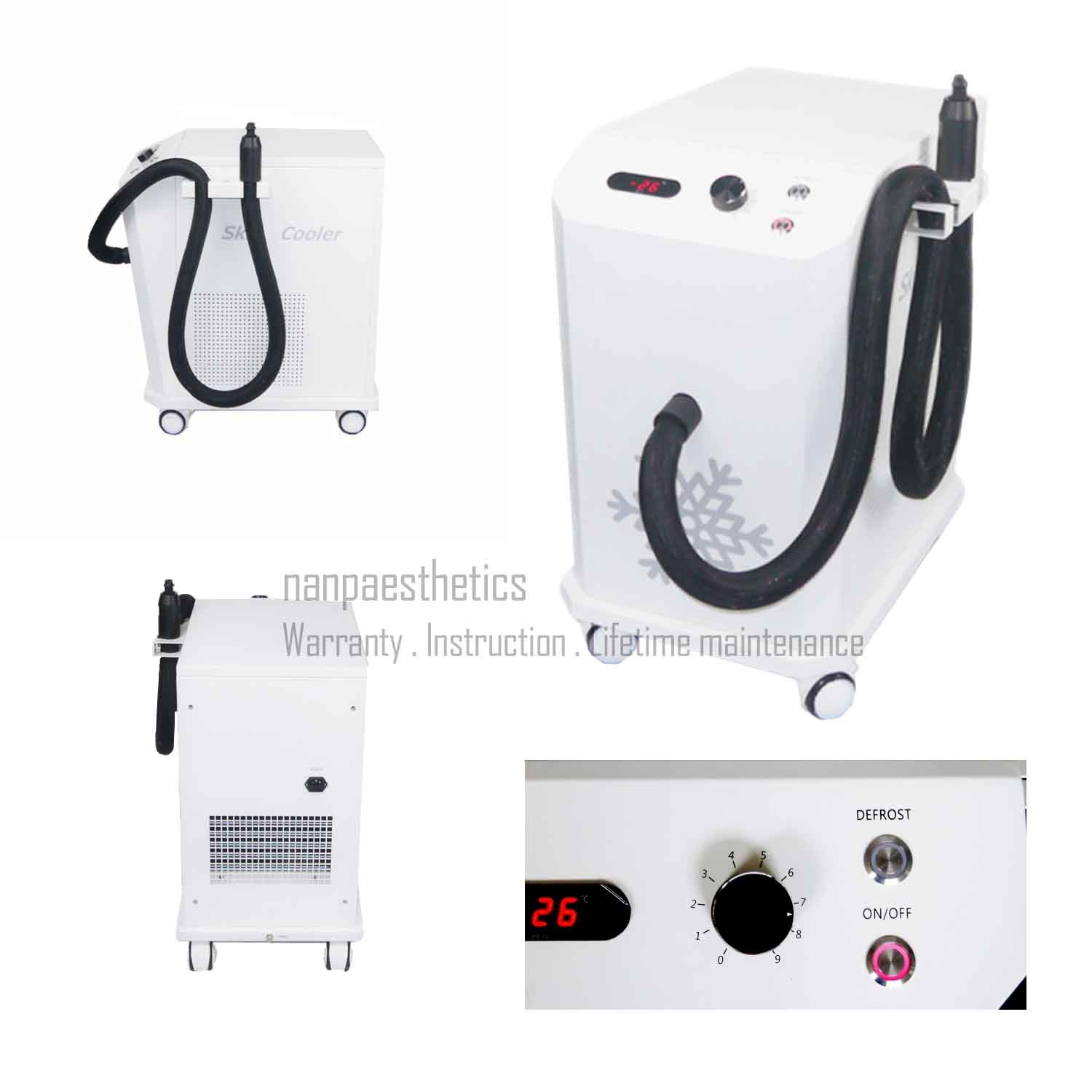 Skin Cooler Cryo Therapy Machine Skin Cooling for Body Pain Treatment Cold Air