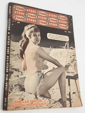 Vintage STARE Magazine Apr 1950s Debbie Jones UFO Rocket Pin-Up Sci-Fi Art