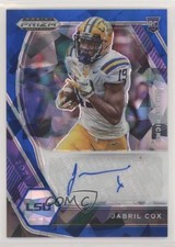2021 Panini Prizm Draft Picks Blue Ice 4/75 Jabril Cox #DPA-JAB Auto 9r9
