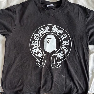 Bape Chrome Hearts Black T-Shirt Size Medium Brand New Authentic