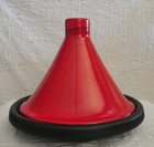 Vintage Le Creuset Cast Iron Stoneware Morocan Tagine 12" Red "Good Used Cond." — photo 2