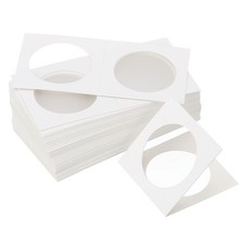 2x2 Coin Flips, 400 Pack 37mm Cardboard Coin Holder Paper Coin Holders, White