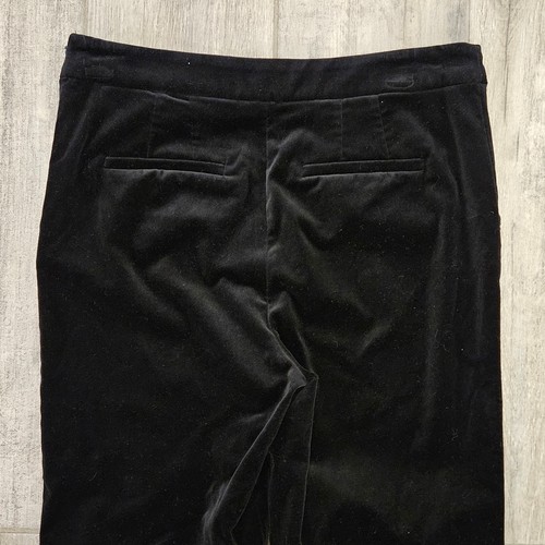 FRAME Pants Womens Size 8 le Crop Mini Boot High Rise Velvet Side Zip Black - Picture 10 of 14