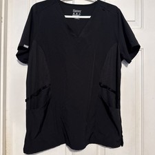 Hanes Scrub top and black size of ladies large