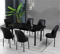 Esszimmer Essgruppen Esstisch StüHle Rechteckig Tisch Modern Schwarz