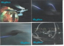 1996 Skybox Star Trek 3D Hologram 4 Card Set Kirk, Picard, Sisko and Janeway