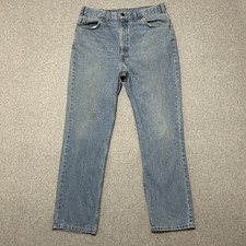 Vintage Levis Orange Tab Jeans Mens 36x32 Blue 505 Straight Leg Cotton Denim 90s