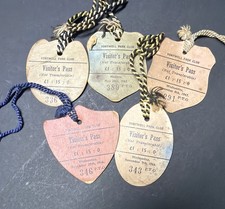 5 x Fontwell Park Club Racecourse Visitor's Passes 1966 1967 REF#BM20