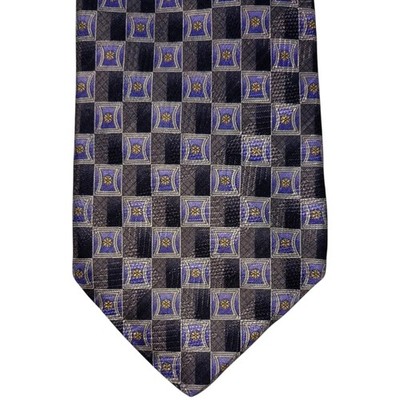 Robert Talbott Best Of Class Silk Necktie Men's Gray Purple Designer Tie EUC 