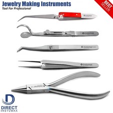 Watchmaker Tweezers   Flat  Round Tip Soldering and Repair Forceps