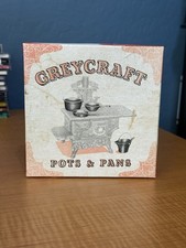 Vintage Greycraft Minature Cast Iron Pots and Pans Set No. U120 Made in USA