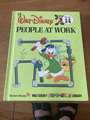Walt Disney Fun-To-Learn Library #14 People At Work Vintage Children s Book 1983