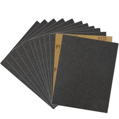 12-Sheet 120 Grit Wet Dry Sandpaper, 9 x 11 Inch Sand Paper Silicon Carbide A...