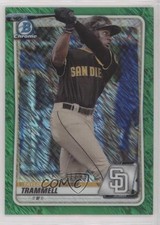 2020 Bowman Chrome Prospects Green Shimmer Refractor 41/99 Taylor Trammell r9d