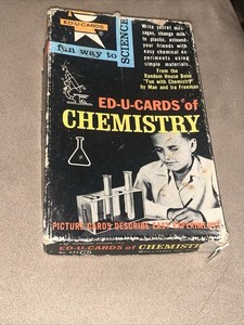 Vintage ED-U-CARDS Of Chemistry Incomplete set 20/28 Two Sided Flash Cards 