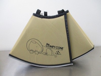 The Comfy Cone Recovery Collar by All Four Paws Soft Comfortable Black. Med Lng 