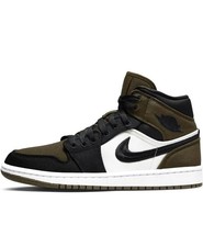 Air Jordan 1 Mid SE Light Olive Black Sail White Woman Size 9.5