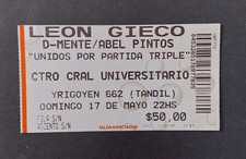 Boleto de concierto Leon Gieco D-Mente Abel Pintos 2009 Argentina muy raro