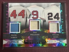 Leaf 2024 In The Game Used Trios Aaron Williams Mays #GUMT-1 Rainbow /15