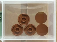 LEGO Parts - Reddish Brown Tile, Round 2 x 2 - No 14769 - QTY 5