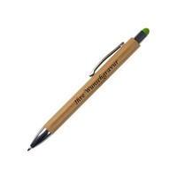 Touchpen Holz-Kugelschreiber Mit Gravur / Stylusfarbe: GrüN