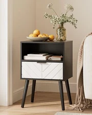 NIGHTSTANDBEDSIDE TABLE WITH GOLD FRAME BLACK NIGHT STAND MODERN BEDSIDE FURNITU