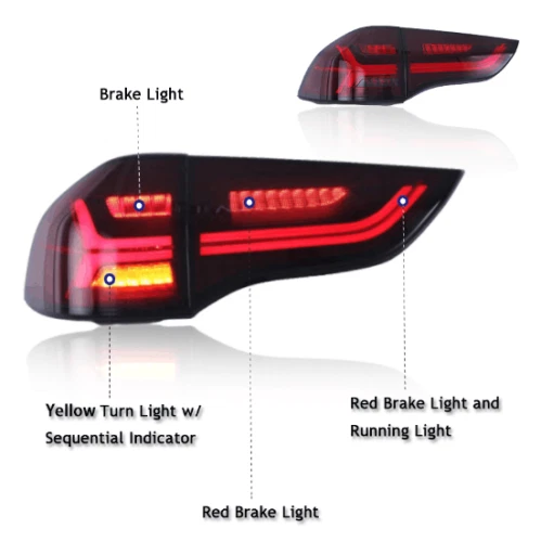 Luz traseira de LED vermelha fumaça para 2009-2014 Mitsubishi Pajero Montero Sport - Imagem 4 de 4