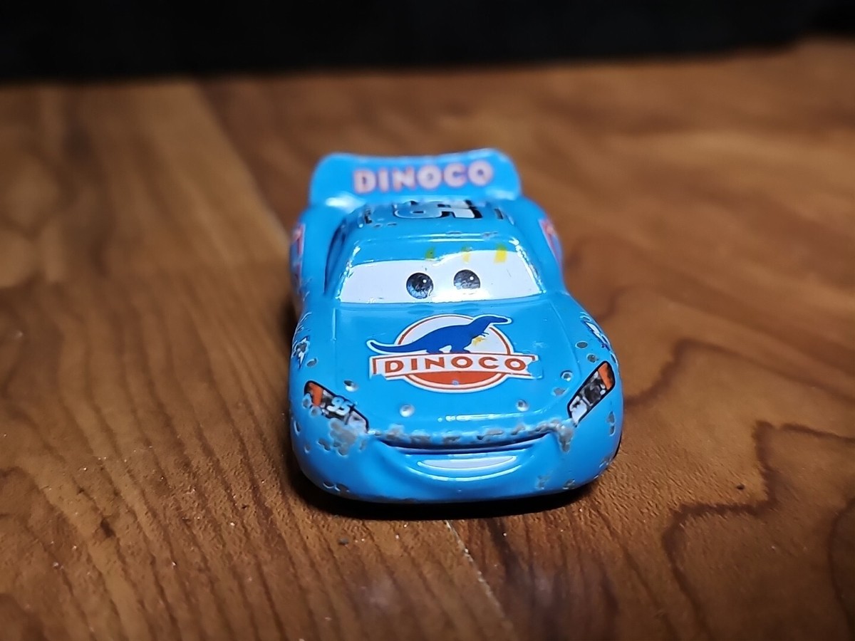 Disney Pixar Cars Dinoco Lightning McQueen #95 Blue Die Cast 1:55