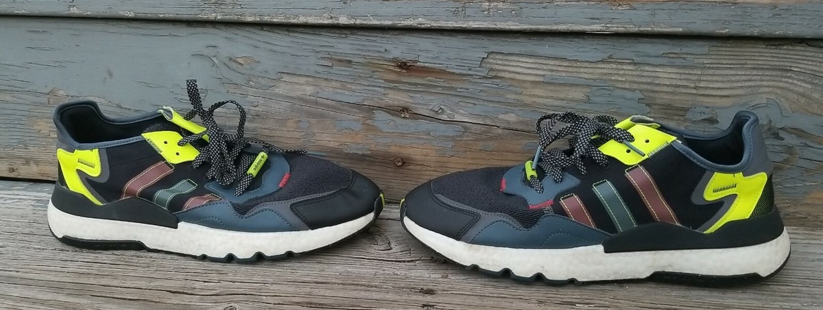 adidas Originals Nite Jogger BOOST Grey Blue Yellow Men Casual