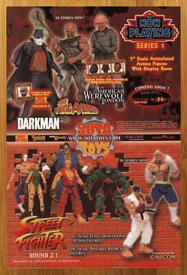 2005 SOTA Toys Action Figures Print Ad/Poster Toxic Avenger Street Fighter Art