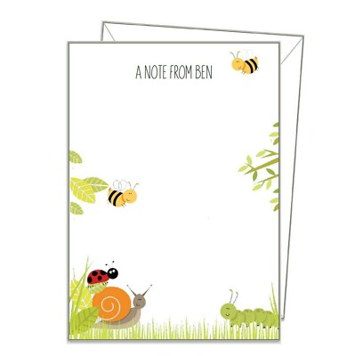 KÄFER personalisiertes NOTIZPAPIER X14, Jungen Notizblock A6 A5 A4 Schreibpapier, Insekten