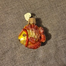 Old World Christmas Mini Blown Glass Tropical Fish Ornament