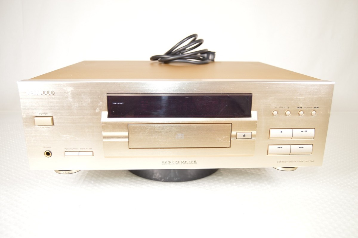 ケンウッド　CDプレイヤー　DP-7090 Kenwood DP-7090 CD Player Gold Vintage Audio Tested