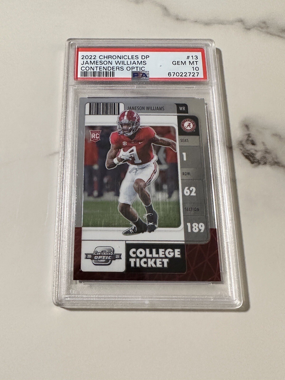 Jameson Williams Panini Chronicles Draft Picks Contenders Optic #13 Base