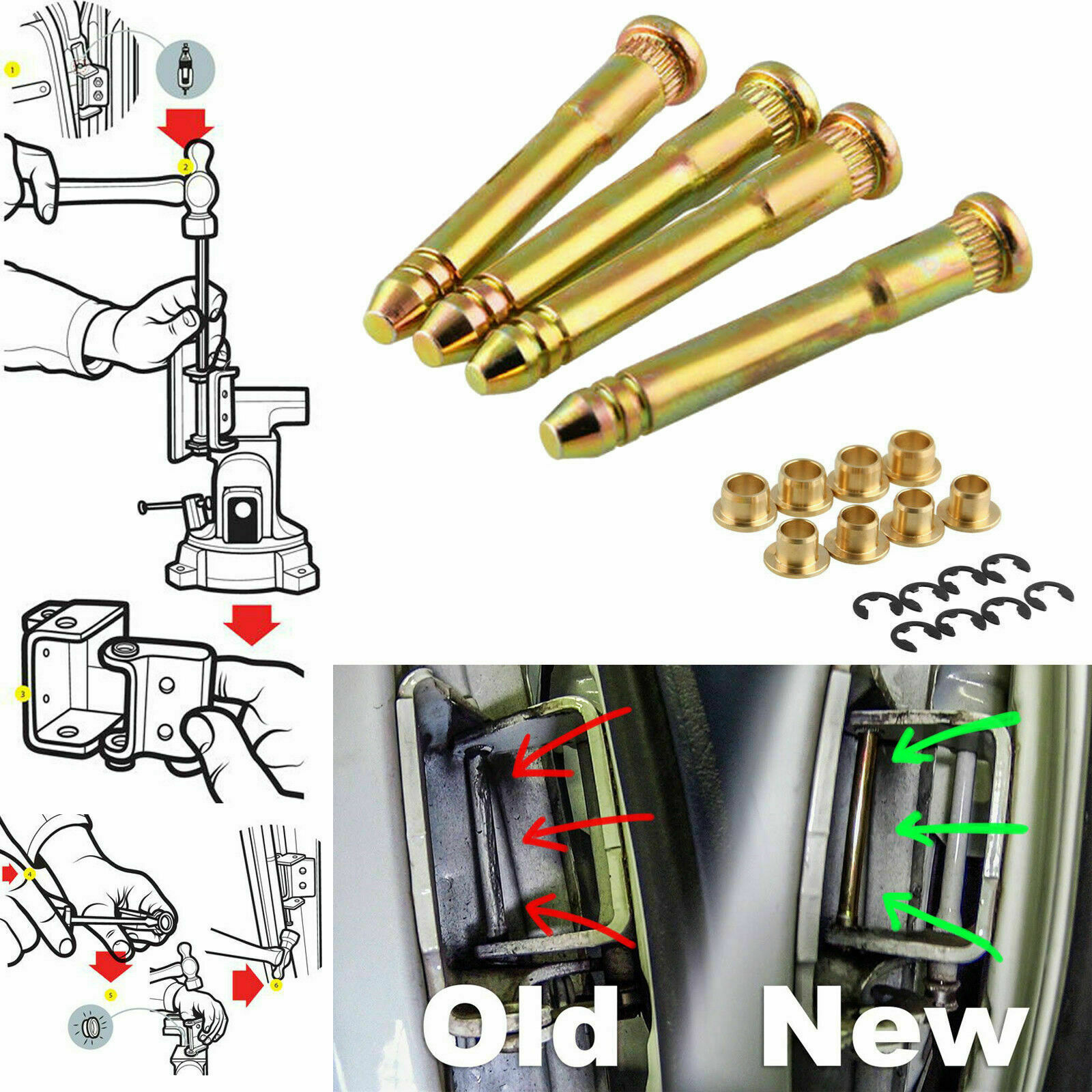 Door Hinge Pin for Honda Accord Civic CRV CRX CX DX EX SI EG6 B16 D16 EK EG EH 898149530966 eBay