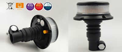Rundumleuchte Warnleuchte 18 LEDs 3x Blitzmuster 12V 24V E9 ECE R65 R10 Orange