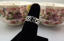 Sterling Silver 925 OPEN WEAVE Wedding Band Ring 2.6Grams Size 7