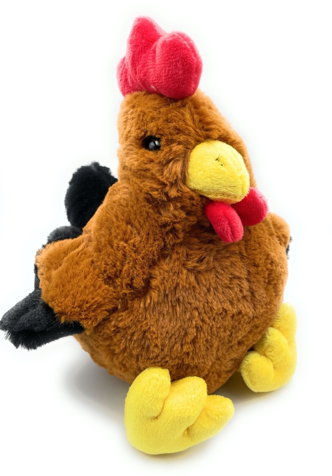 Pollito Gallo Ave Granja Peluche Juguete De Tela 25cm Marrón
