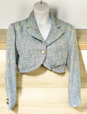 Sugar Thrillz Size Xl…..…blue Tweed Lined Jacket. Nwt #398*