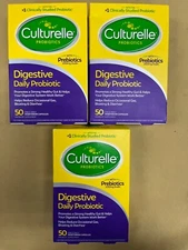 3 New Culturelle Digestive Daily Probiotic - 50 Capsules Each Box Exp. 11/2026