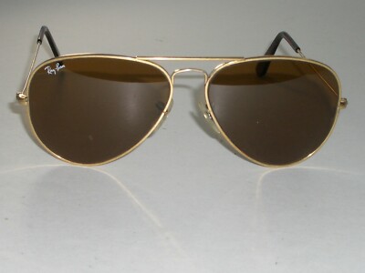 58[]14 VINTAGE BAUSCH & LOMB RAY-BAN B15 DRIVING SERIES GOLD