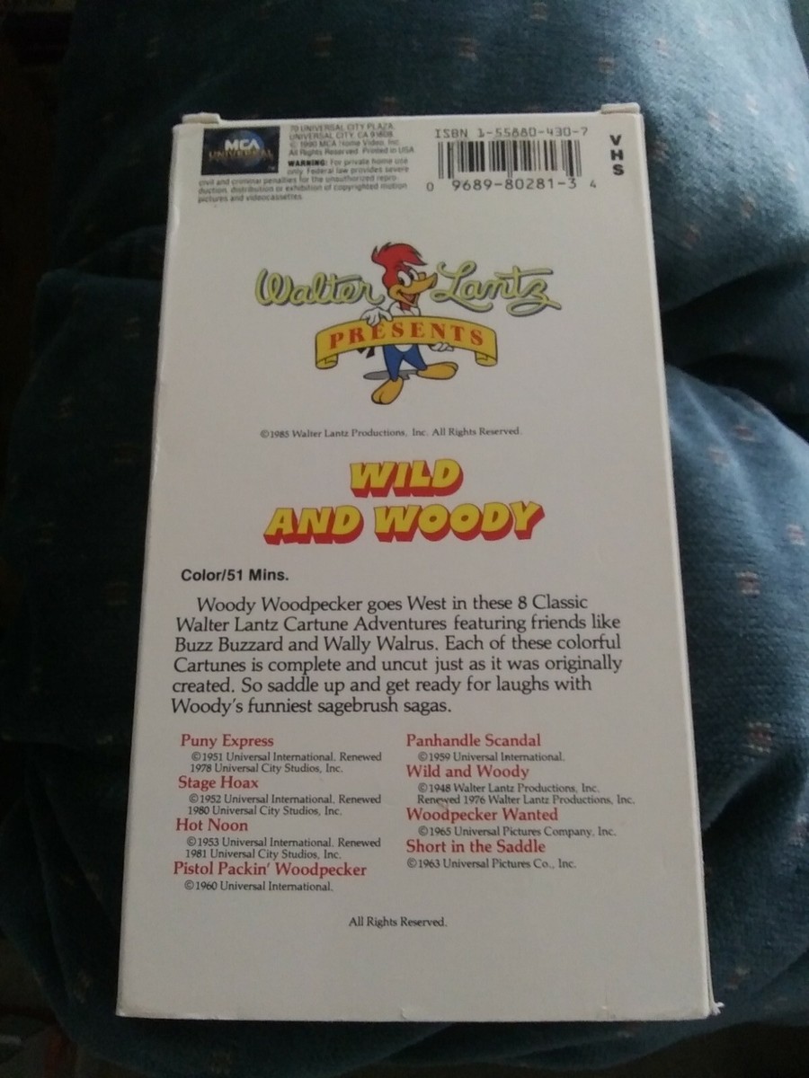 Walter Lantz Presents Wild And Woody VHS 1950s 1960s Woody