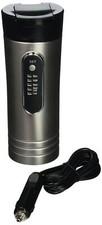 RoadPro RP0719 12-Volt 15oz. Premium Heated Travel Mug, Silver, Black
