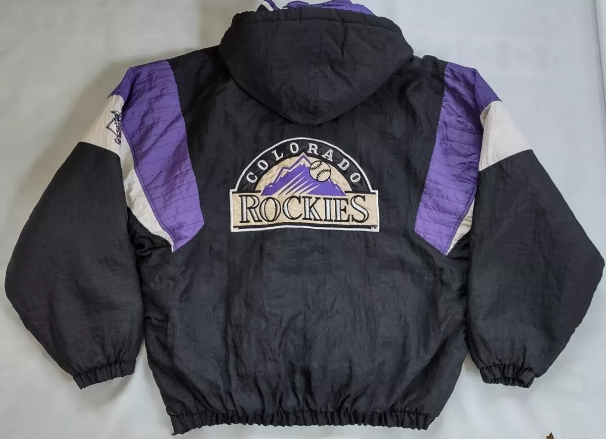 Colorado rockies starter jacket clearance